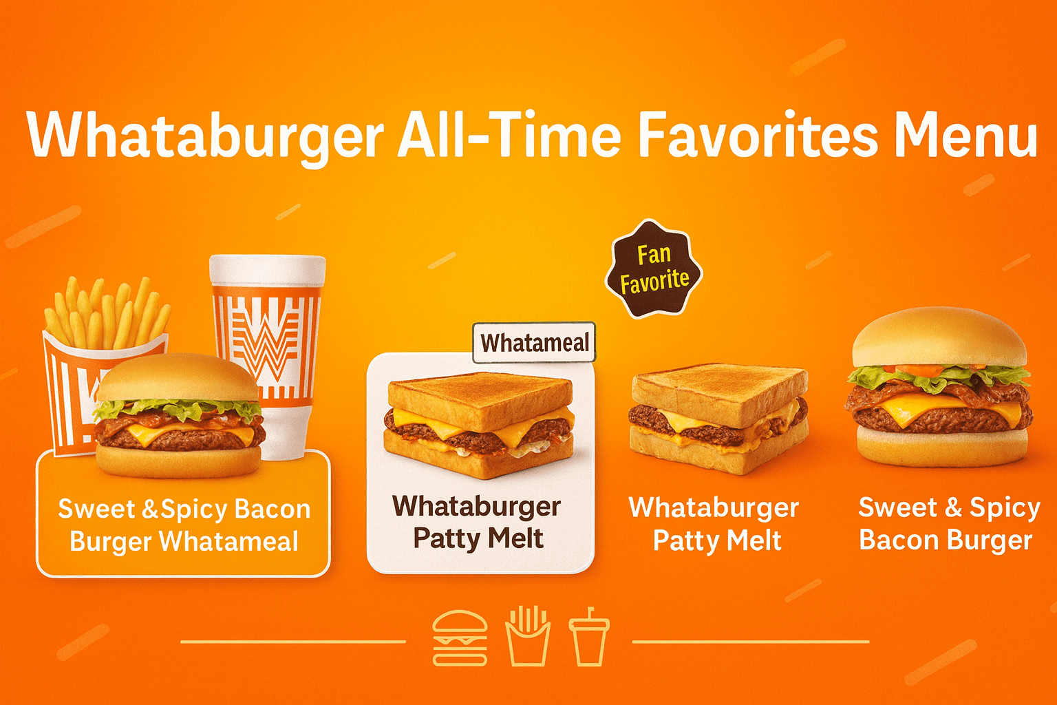 Whataburger All Time Favorites Menu 2026
