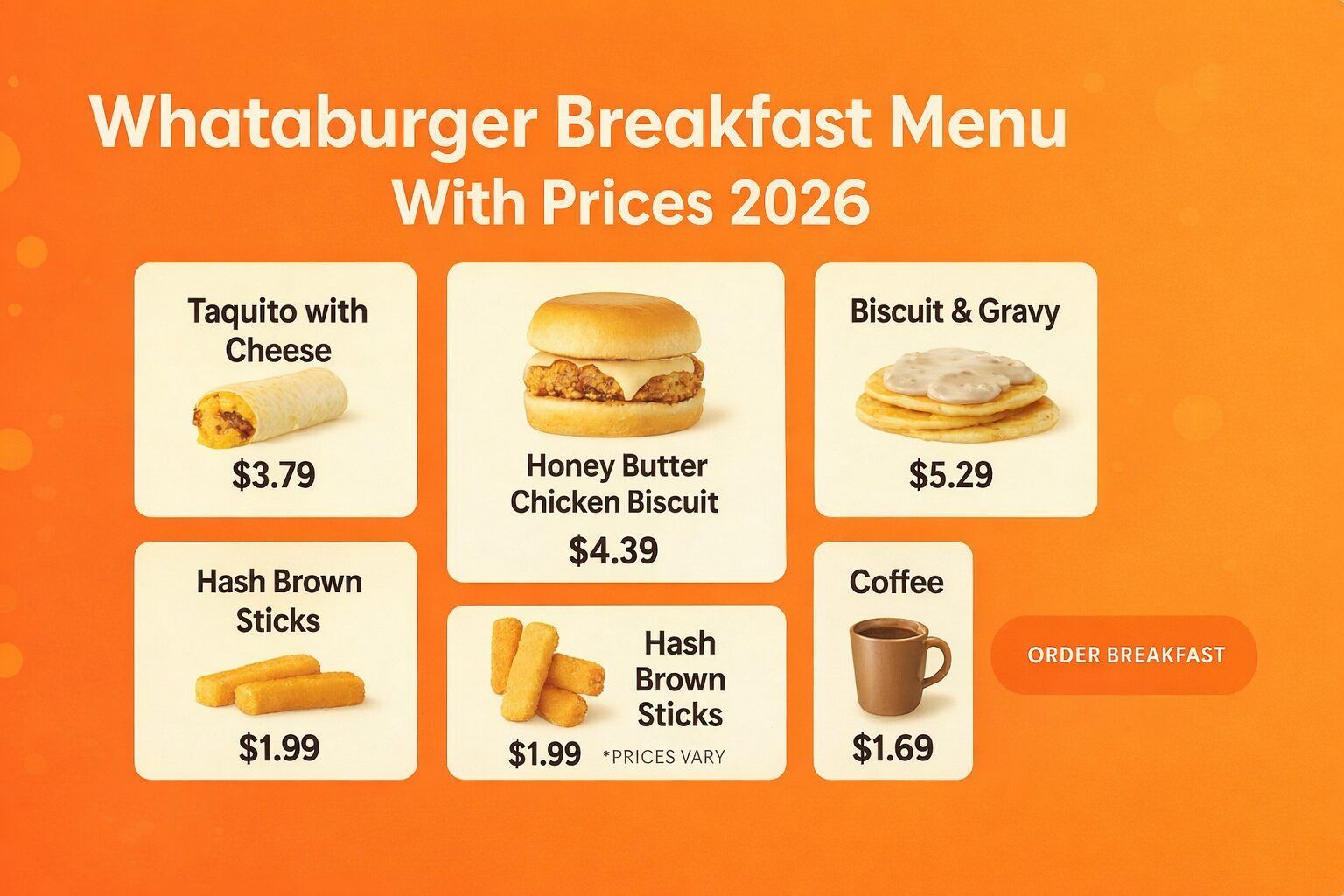 Whataburger Breakfast Menu Prices With Prices 2026