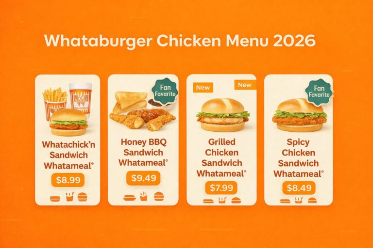 Whataburger Chicken Menu 2026