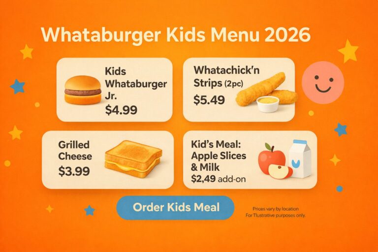 Whataburger Kids Menu With Prices 2026