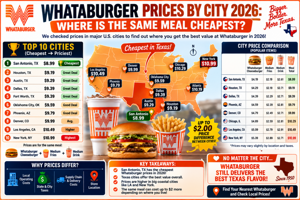 Whataburger Prices by City