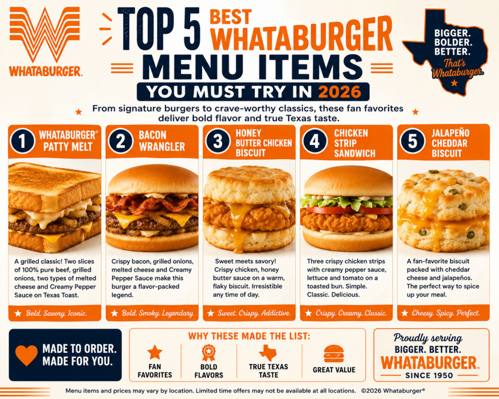Top 5 Best Whataburger Menu Items